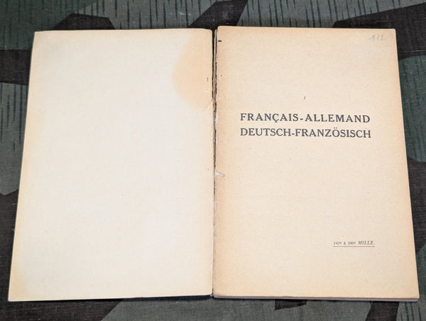 1937 French - German Phrase Book