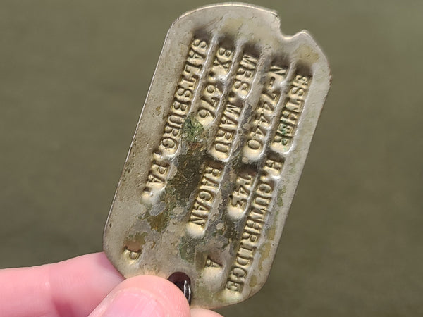 Esther Guthridge Nurse Next of Kin Dog tag Set