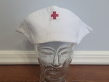American Red Cross Gray Lady Seersucker Uniform Dress and Hat <br> (B-36" W-28" H-36")