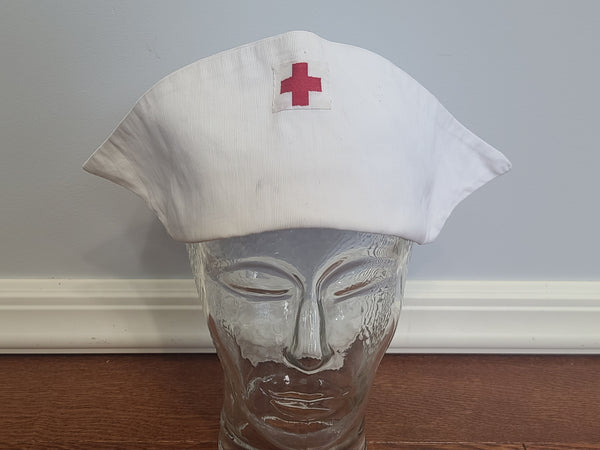 American Red Cross Gray Lady Seersucker Uniform Dress and Hat <br> (B-36" W-28" H-36")