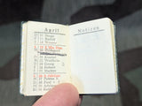 Tiny 1942 Pocket Calendar Book