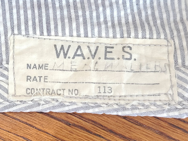 WAVES Seersucker Garrison Cap (Size 21 1/2) AS-IS