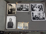 Partial German Family Photo Album Faux Snake Skin Cover