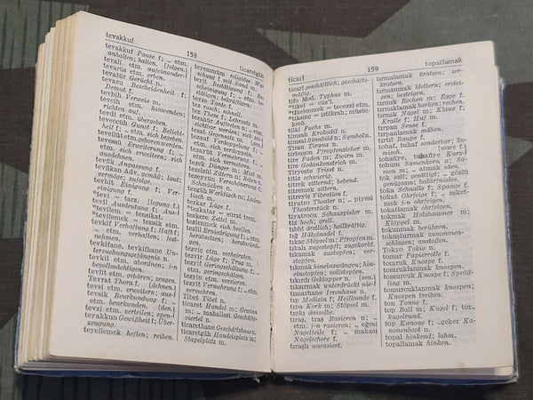 German - Turkish Pocket Dictionary 1942