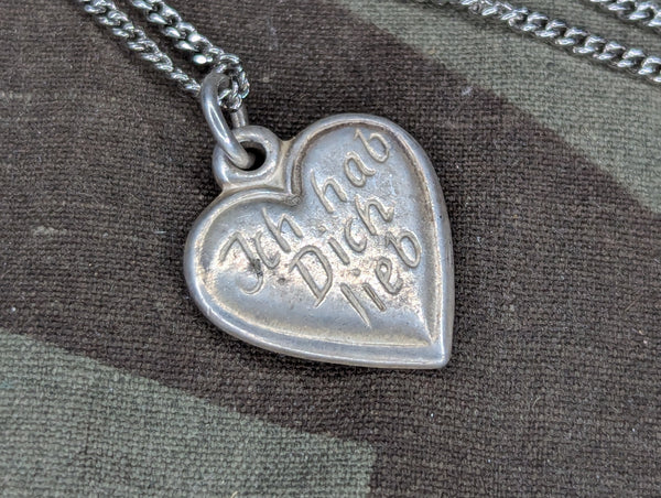 "Ich Hab Dich Lieb" Heart Necklace