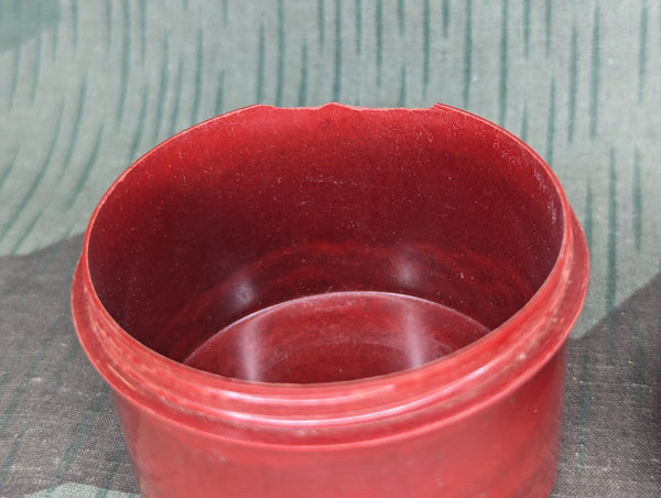 Red Bakelite Collapsible Cup with Container