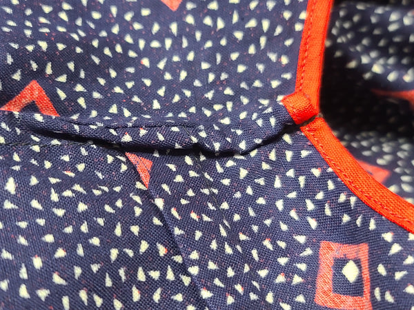 German Wrap Apron Style House Dress <br> (adjustable 29"-32.5" waist)