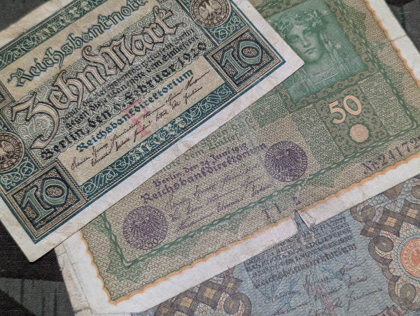 3 German Bank Notes 1919-1920