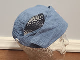 American Red Cross Blue Seersucker Dress and Hat <br> (B-42" W-36" H-41")