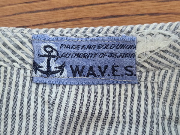 WAVES Seersucker Garrison Cap (Size 21 1/2) AS-IS