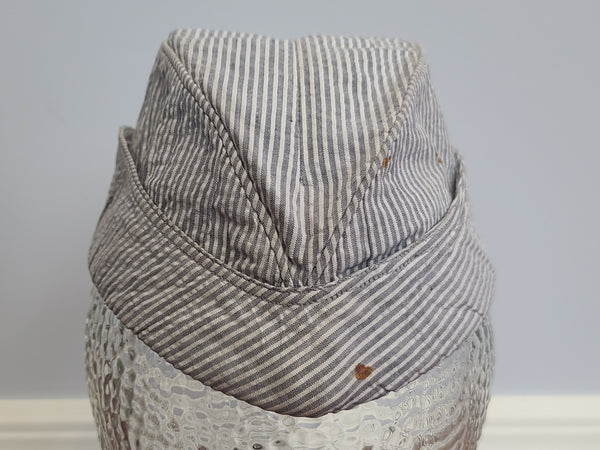 WAVES Seersucker Garrison Cap (Size 21 1/2) AS-IS
