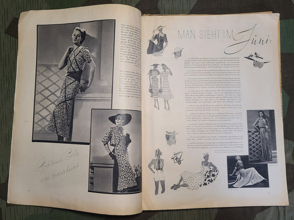 Neue Modern Welt June 1937 Fashion Magazine with Patterns