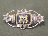 Army Eagle & Flowers Sweetheart Bracelet and Pin Set