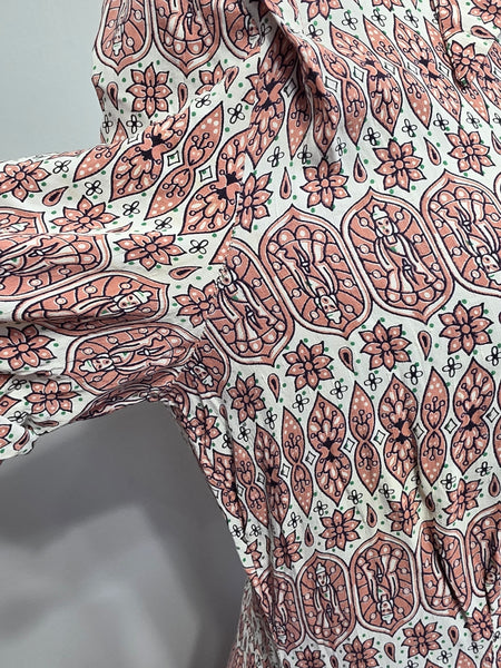 Pink Buddha Stained Glass Novelty Print Dress <br> (B-39" W-30" H-38")