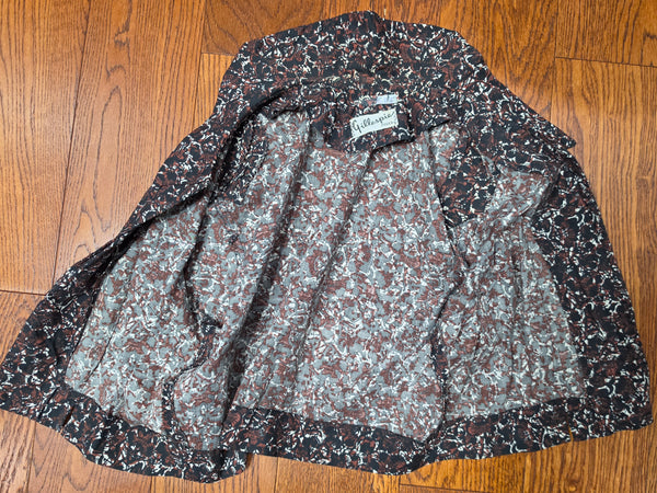 Black and Brown Print Dress and Short Sleeve Top <br> (B-38" W-30" H-36")