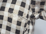 Brown Tan Checkered Dress <br> (B-38" W-30" H-41")