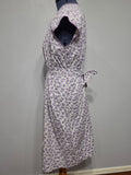 Purple Flower Print Dress <br> (50" Bust)
