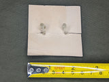 Army Eagle Screw Back Earrings on Card