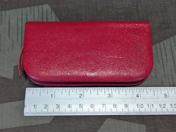 German Red Leather Pocket Hygiene Kit DRP