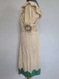 German Prewar Silk Dress Handmade <br> (B-46" W-39.5" H-46")