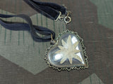 Edelweiss Heart Shaped Velvet Necklace