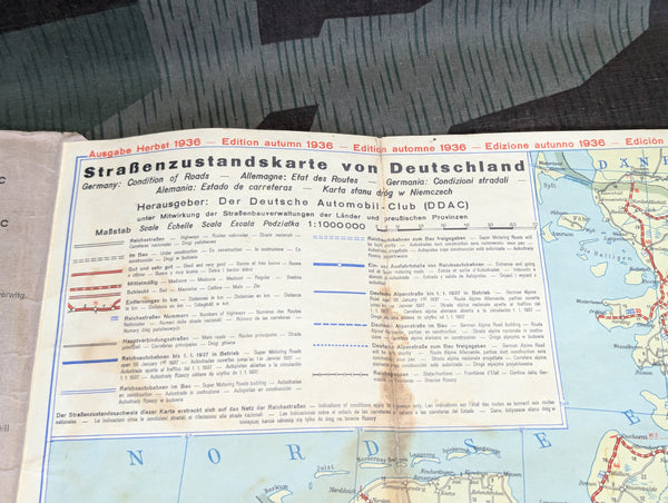 German DDAC Road Condition Map 1936