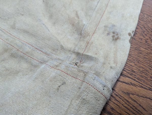 German Tan Canvas with Red Stripe Bag