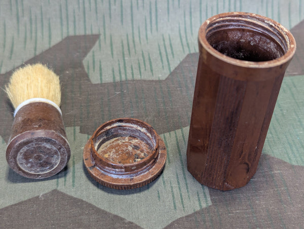 Bakelite Shaving Brush Container and Brush