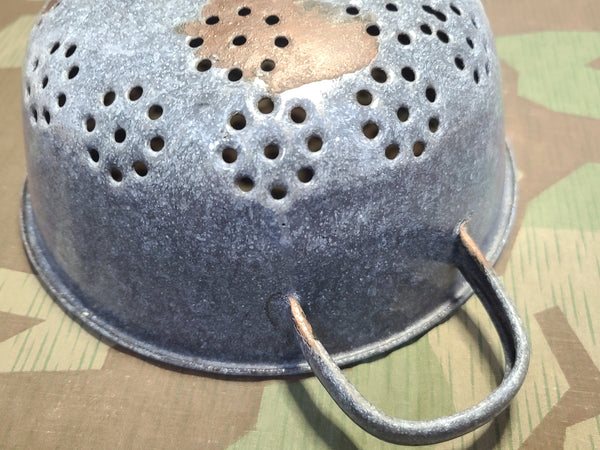 German Helmet Made into a Strainer