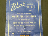 Over Seas Sweetheart Pin on Card