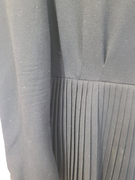 German Black Dress with Fur Trim <br> (B-34" W-29.5" H-38")