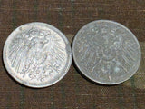 Lot of 4 Weimar 10 Pfennig Coins (1920s)