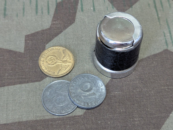 Spring Loaded Reichsmark Coin Holder with 3 Coins