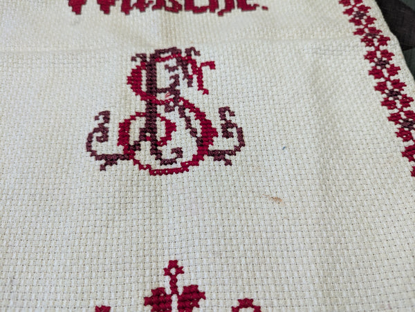 Embroidered German Wäsche Bag