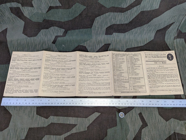 Ausbildungstafeln Nachrichtenwesen Morse Code Pamphlet