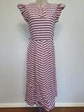 Pink and Dark Blue Striped Dress <br> (B-36" W-27" H-38")