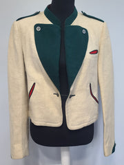 Off-White Trachten Jacket Edelweiss Buttons (40" Chest)