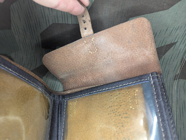 German Pebbled Map Case With Good Webbing Strap
