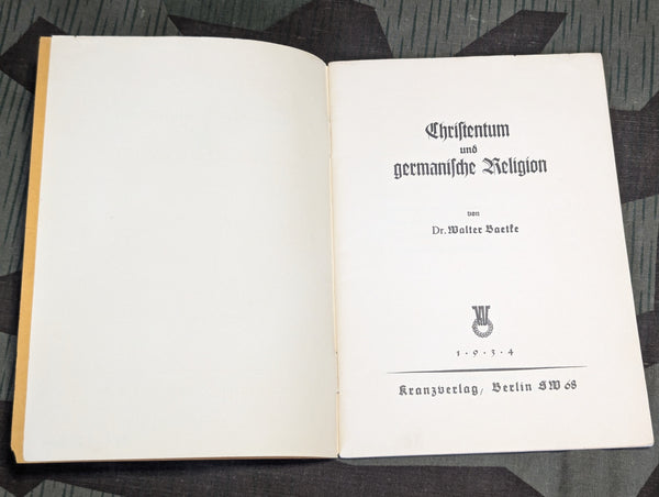 1934 Book Christentum und Germanische Religion