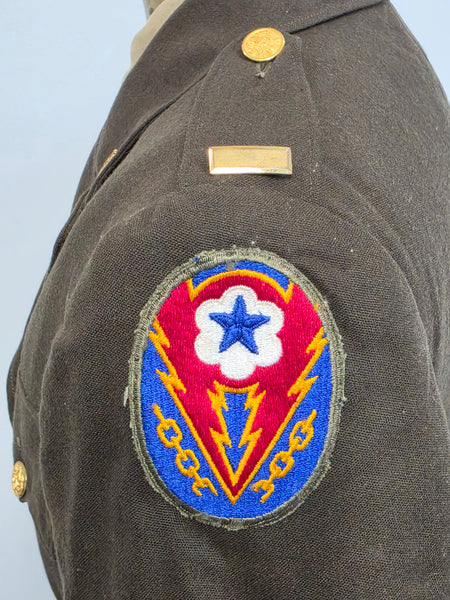 Named Army Nurse Uniform Grouping: Jacket, Skirt, Hat, Blouse, Tie & More <br> (B-34" W-24" H-34")