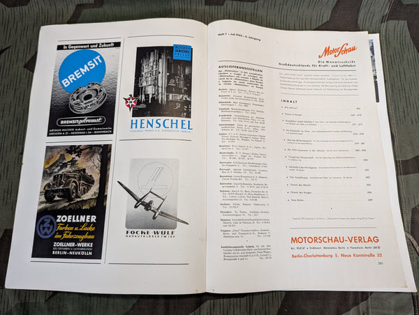 Motor Schau Magazine July 1942 Heft 7