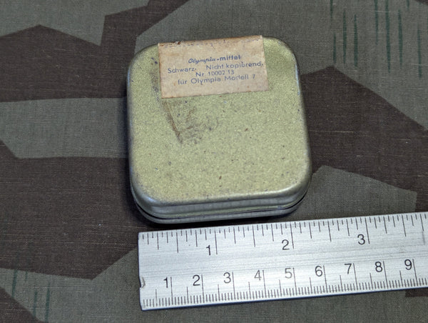 Original Olympia Typewriter Ribbon Tin and Empty Spool