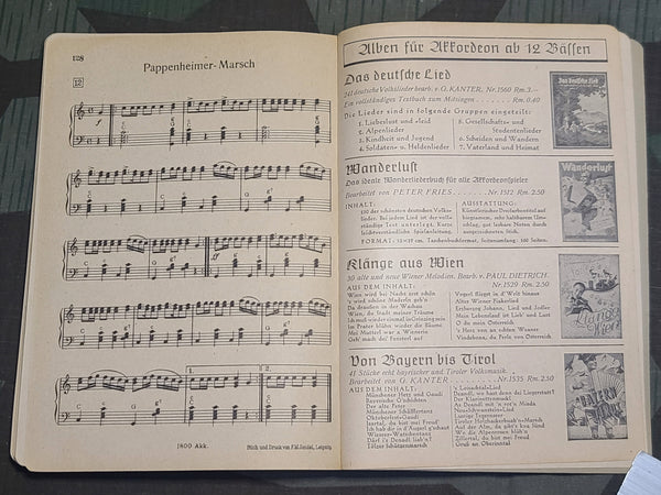 Kamerad Sing Mit Soldiers Song Book for Accordion