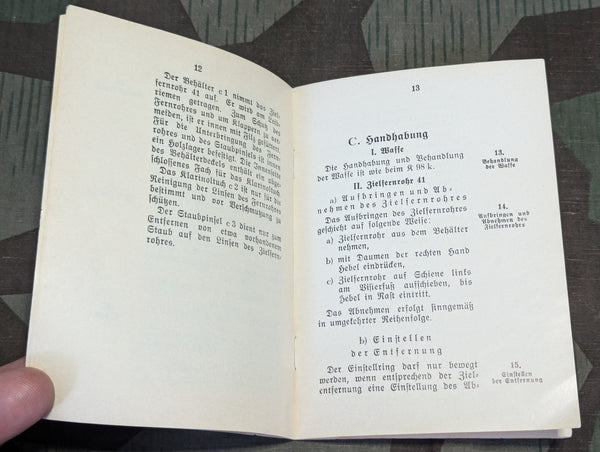 Original K98 Zf41 Scope Manual D 136/1 1942