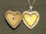 Marine Corps Sweetheart Heart Locket Necklace Mother of Pearl