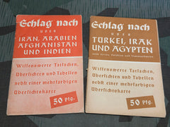 Set of 2 Schlag Nach Books: Iran, Arabia, Afghanistan, India and Turkey, Iraq, Eygpt