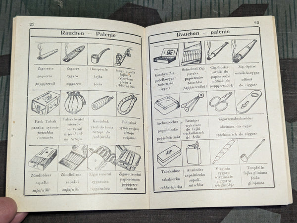 Original German-Polish Dictionary w/ Pictures