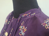 Purple Dress with Bow Print <br> (B-40" W-30" H-37")