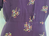 Purple Dress with Bow Print <br> (B-40" W-30" H-37")