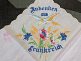 German Andenken aus Frankreich Souvenir Handkerchief